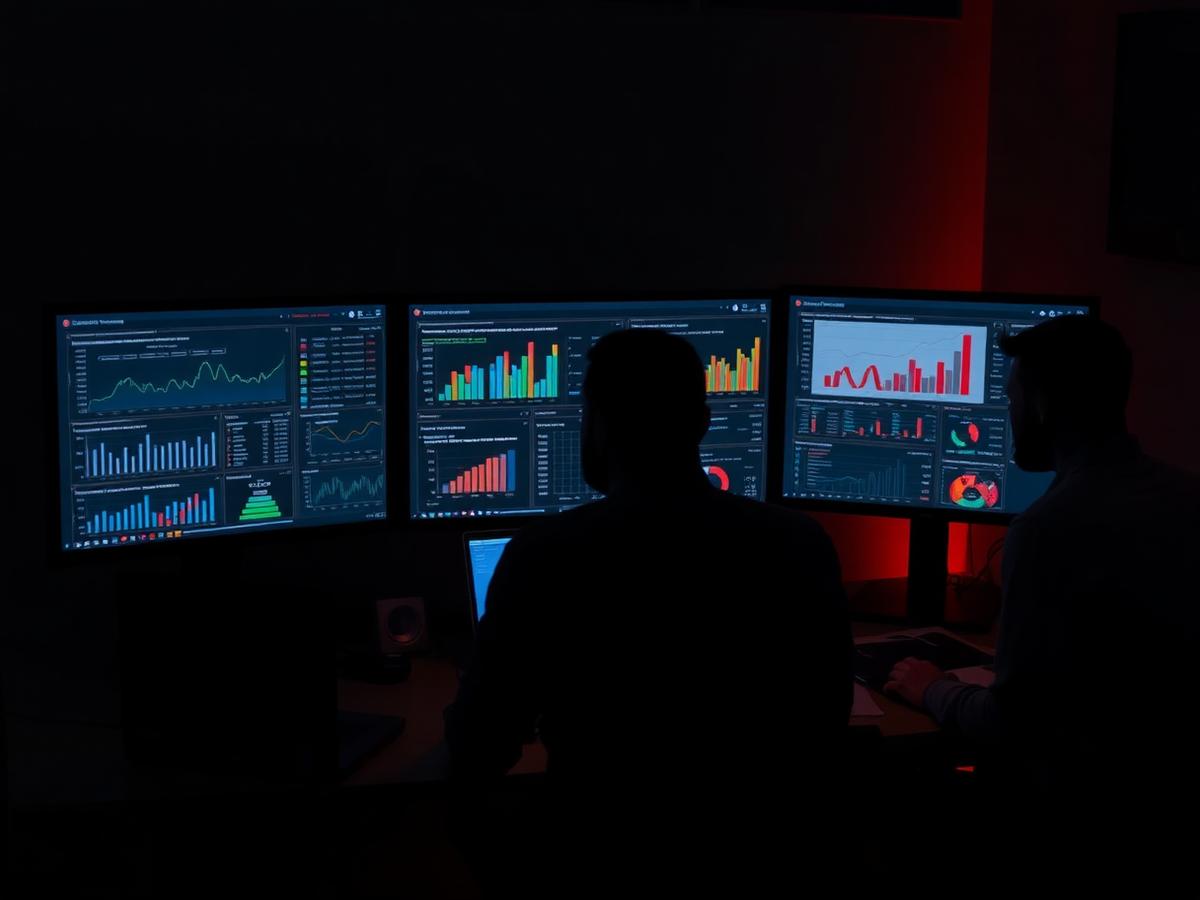 Marketing team reviewing analytics and SEO dashboards